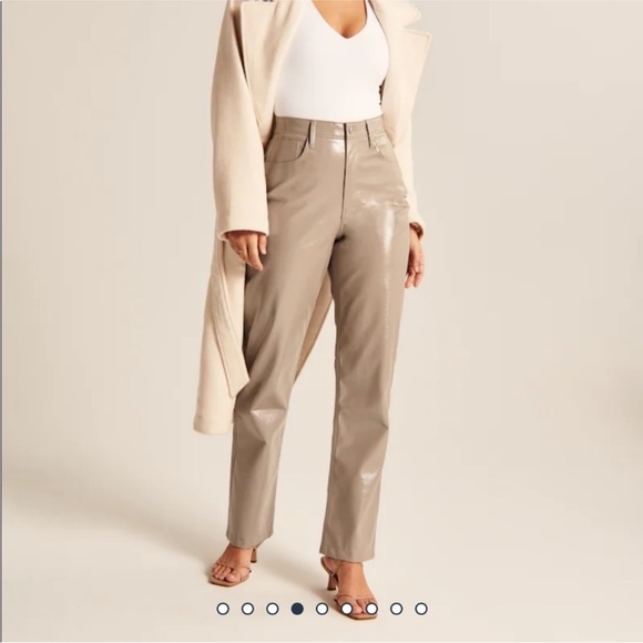 NWT Abercrombie 90s straight patent pants extra short 0 / 25 XS - Picture 1 of 4